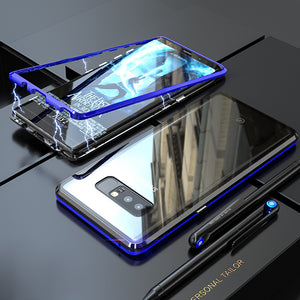 Bakeey Magnetic Adsorption Metal Clear Tempered Glass Scratch Resistant Protective Case for Samsung Galaxy Note 8