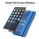 Bakeey Smart Sleep Window View Bracket Protective Case For Samsung Galaxy Note 8 Plating Mirror Magnetic Flip