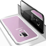 Bakeey Clear Tempered Glass Back Cover TPU Frame Protective Case for Samsung Galaxy Note 9/S9/S9 Plus/Note 8/S8/S8 Plus/S7 Edge