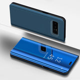 Bakeey Smart Sleep Window View Bracket Protective Case For Samsung Galaxy Note 8 Plating Mirror Magnetic Flip