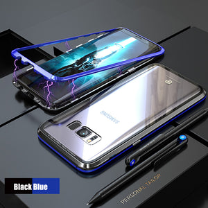 Bakeey 360° Magnetic Adsorption Aluminum Glass Protective Case for Samsung Galaxy S8/S8 Plus