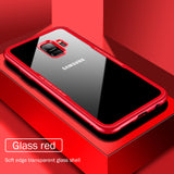 Bakeey Clear Tempered Glass Back Cover TPU Frame Protective Case for Samsung Galaxy Note 9/S9/S9 Plus/Note 8/S8/S8 Plus/S7 Edge