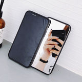 LOVECOM Luxury Mirror Phone Case For iPhone 6 6S 7 8 Plus XS X XS MAX XR Reflect Girly Glass Back plane TPU+PC Phone Cover Case