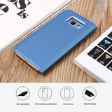 Mirror Window View Smart Sleep Bracket Case For Samsung Galaxy A3/A5/A7 EU Version 2017