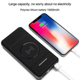 Bakeey 2 in 1 Qi Wireless Charger with Holder 10000mAh Power Bank Case for Samsung Xiaomi Huawei