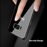 Bakeey™ Tempered Glass Mirror Back TPU Frame Protective Case for Samsung Galaxy Note 8/S8/S8Plus