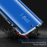 Bakeey Smart Sleep Window View Bracket Protective Case For Samsung Galaxy Note 8 Plating Mirror Magnetic Flip