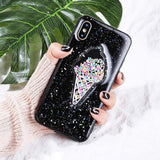 3D Dynamic Ice Cream Phone Case For iphone X