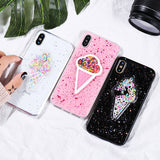 3D Dynamic Ice Cream Phone Case For iphone X