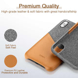 Case fCover High Grade Leather with Soft Fabric Thin Light Card Slot Shockproof Case