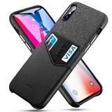 Case fCover High Grade Leather with Soft Fabric Thin Light Card Slot Shockproof Case