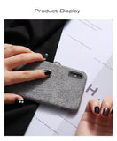 Luxury Cloth Texture Soft TPU Silicone Cover  Case