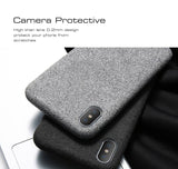 Luxury Cloth Texture Soft TPU Silicone Cover  Case