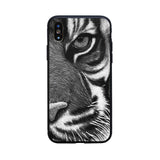 Cool Geometric Animals Tiger Lion Bear Wolf Dog soft Cover Case