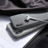 Luxury Cloth Texture Soft TPU Silicone Cover  Case