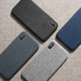 Luxury Cloth Texture Soft TPU Silicone Cover  Case