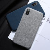 Luxury Cloth Texture Soft TPU Silicone Cover  Case