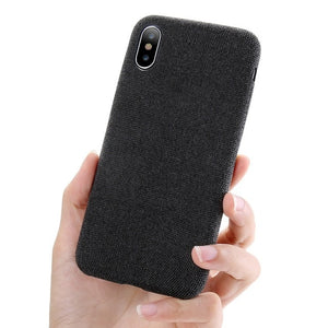 Luxury Cloth Texture Soft TPU Silicone Cover  Case