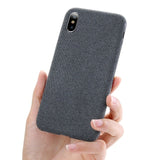 Luxury Cloth Texture Soft TPU Silicone Cover  Case