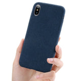 Luxury Cloth Texture Soft TPU Silicone Cover  Case