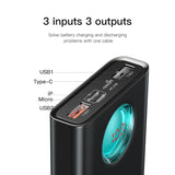 20000mAh Power Bank Fast Charging 3.0 USB External Battery